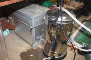 An Ace hot water urn with a later fitted hose; and