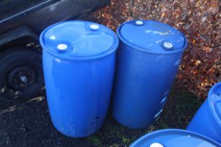 Two 40 gallon plastic containers