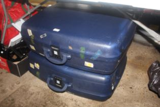 Two Delsey hard travel cases