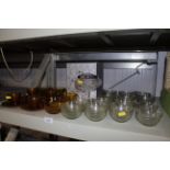 A small quantity of glass tea ware, small glass bo