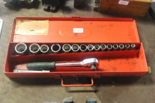 A part Britooll NA349B socket set in fitted metal