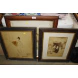 Three frame and glazed pictures