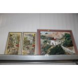 Two framed and glazed prints of Paris Street scene