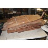 A large quantity of mahogany veneer