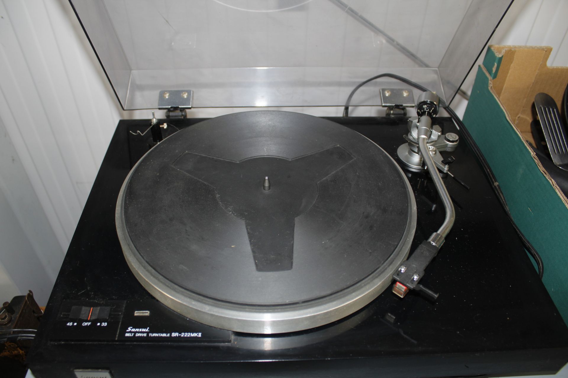 A Sansui-222 Mark II belt driven turntable - Image 2 of 2