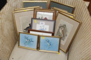 A quantity of small framed pictures and prints mai