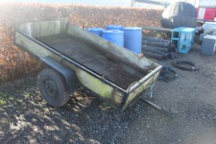 A single axle car trailer, fitted with low body wo