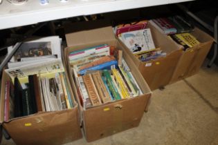 Four boxes of various books, some relating to rail