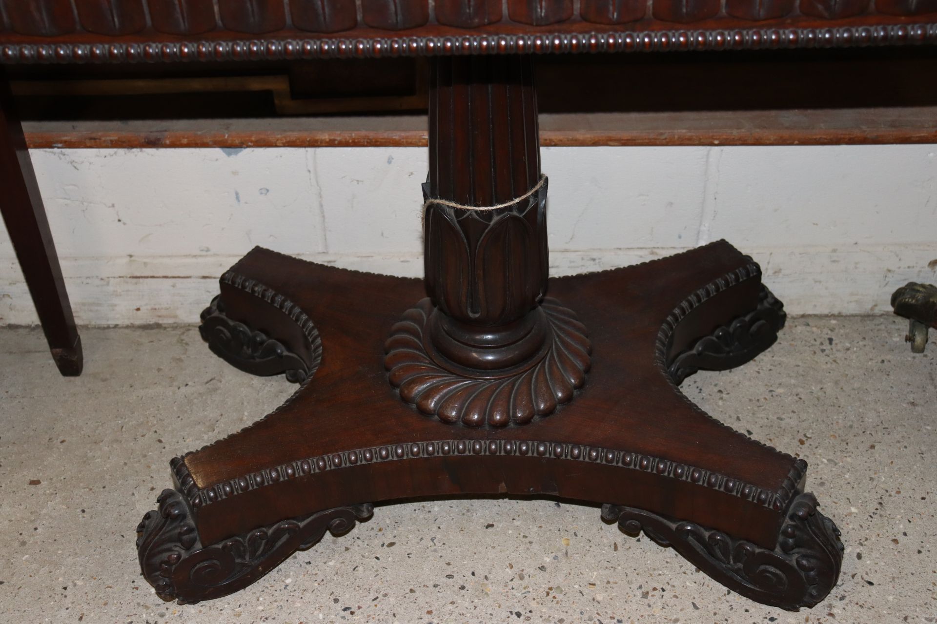 A 19th Century rosewood card table, the fold over - Image 2 of 3