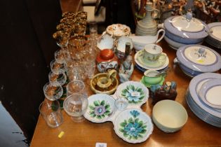 A quantity of various table glassware and decorati