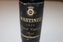 A bottle of Martinez Port 1955 shipped by Martinez