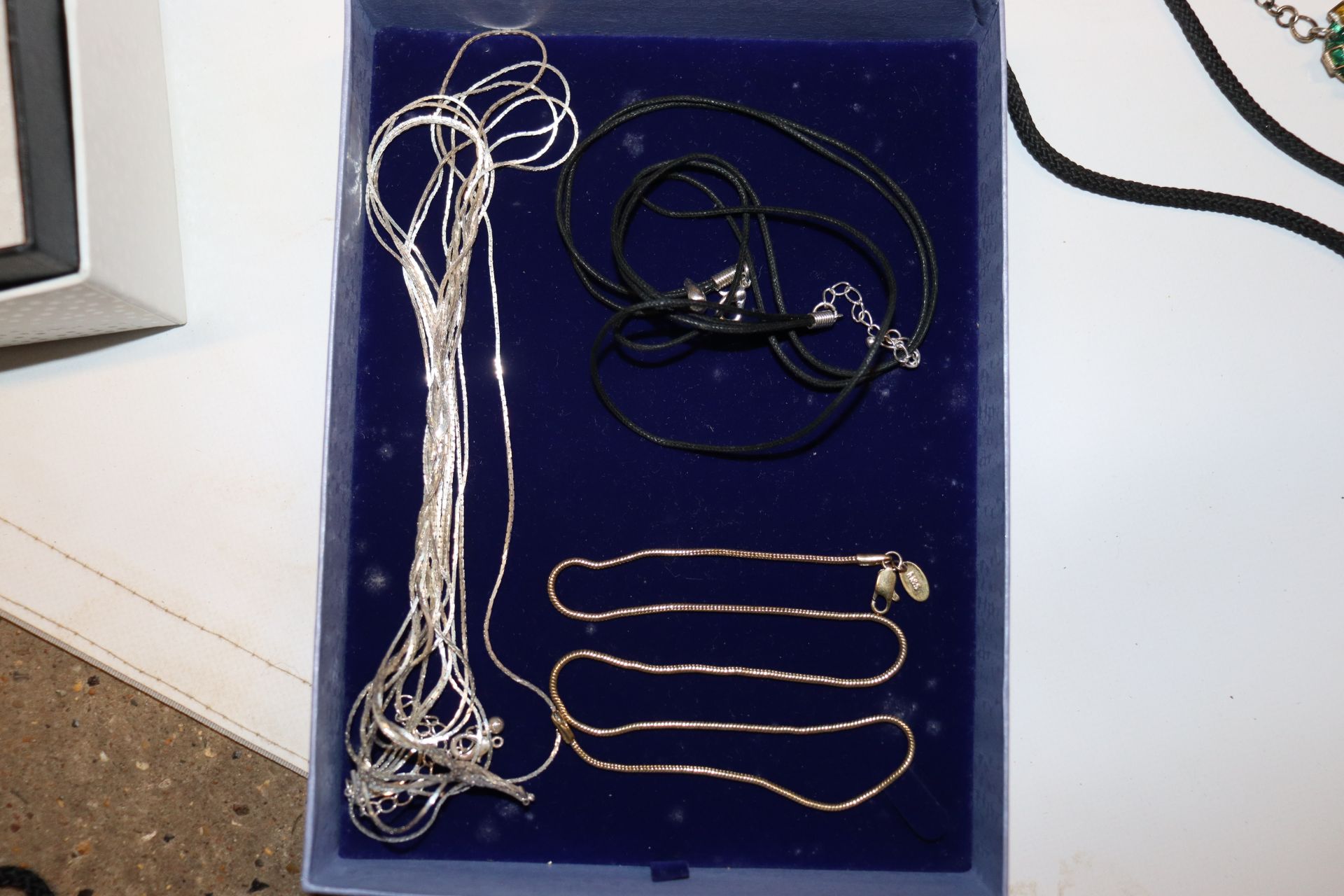 Two boxes of various costume jewellery to include - Image 2 of 14