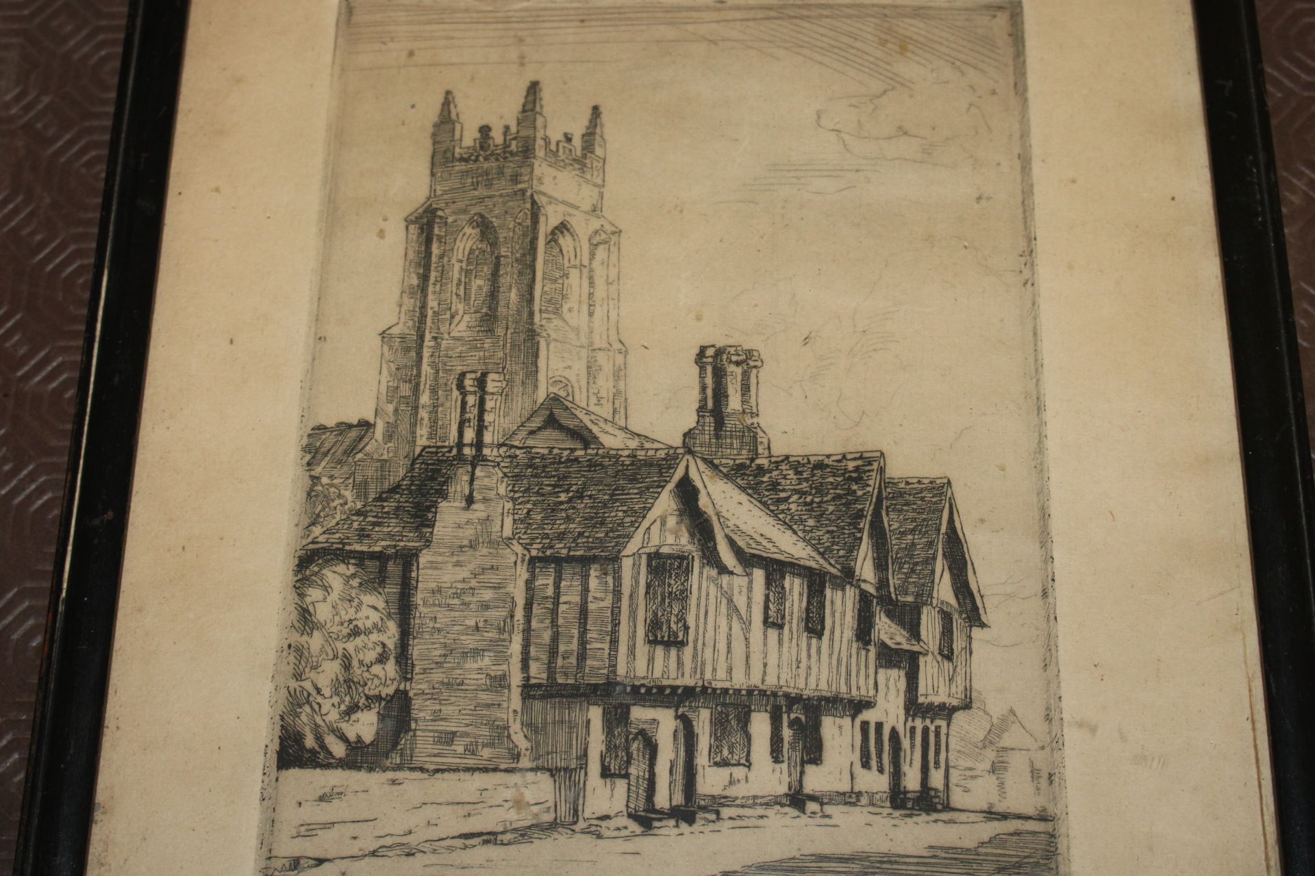 A pencil signed study of Stoke By Nayland and an e - Image 4 of 6