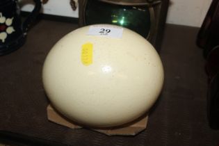 A Kenyan ostrich egg
