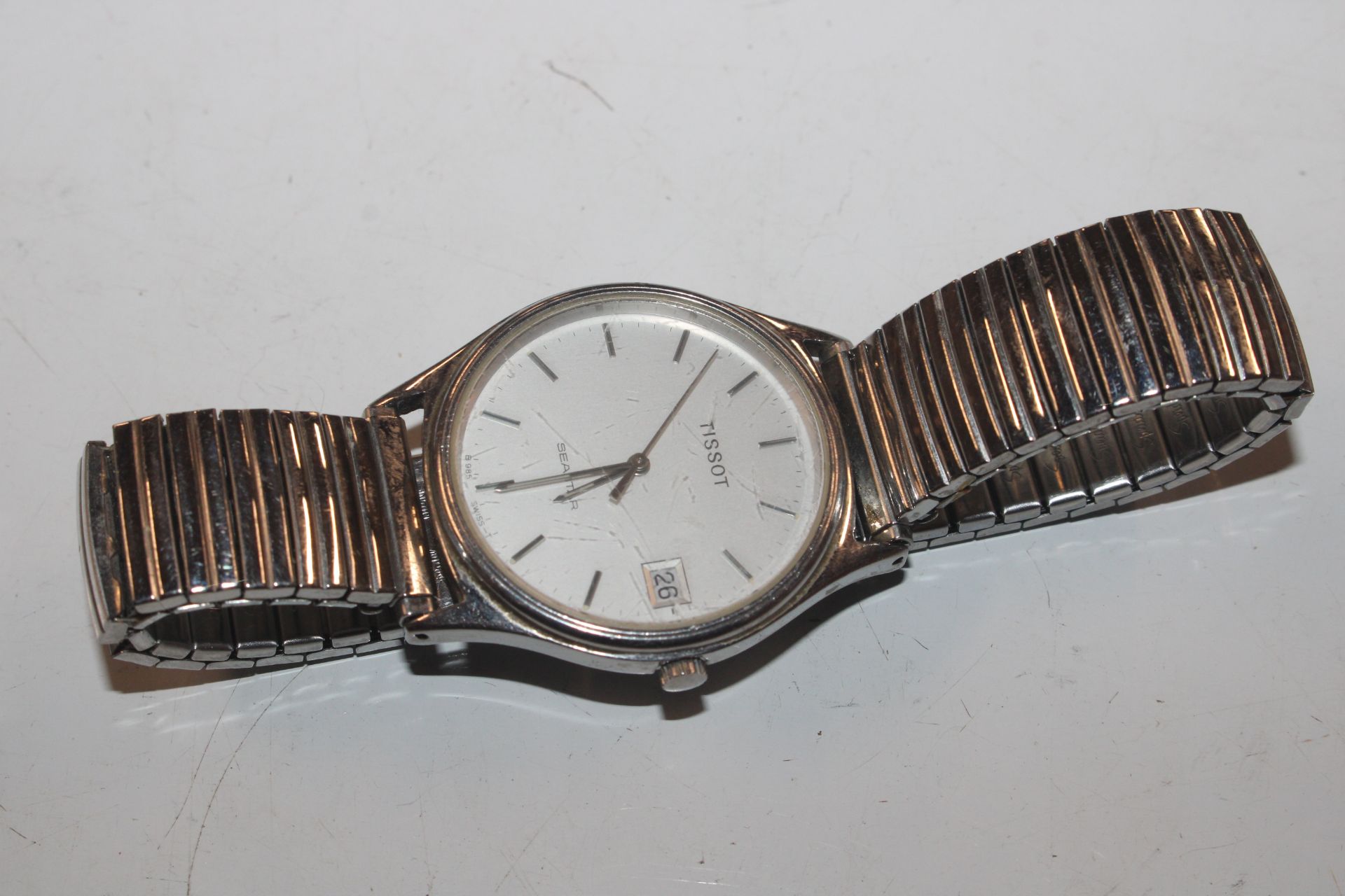 A box of various wrist watches to include Tissot, - Image 8 of 9