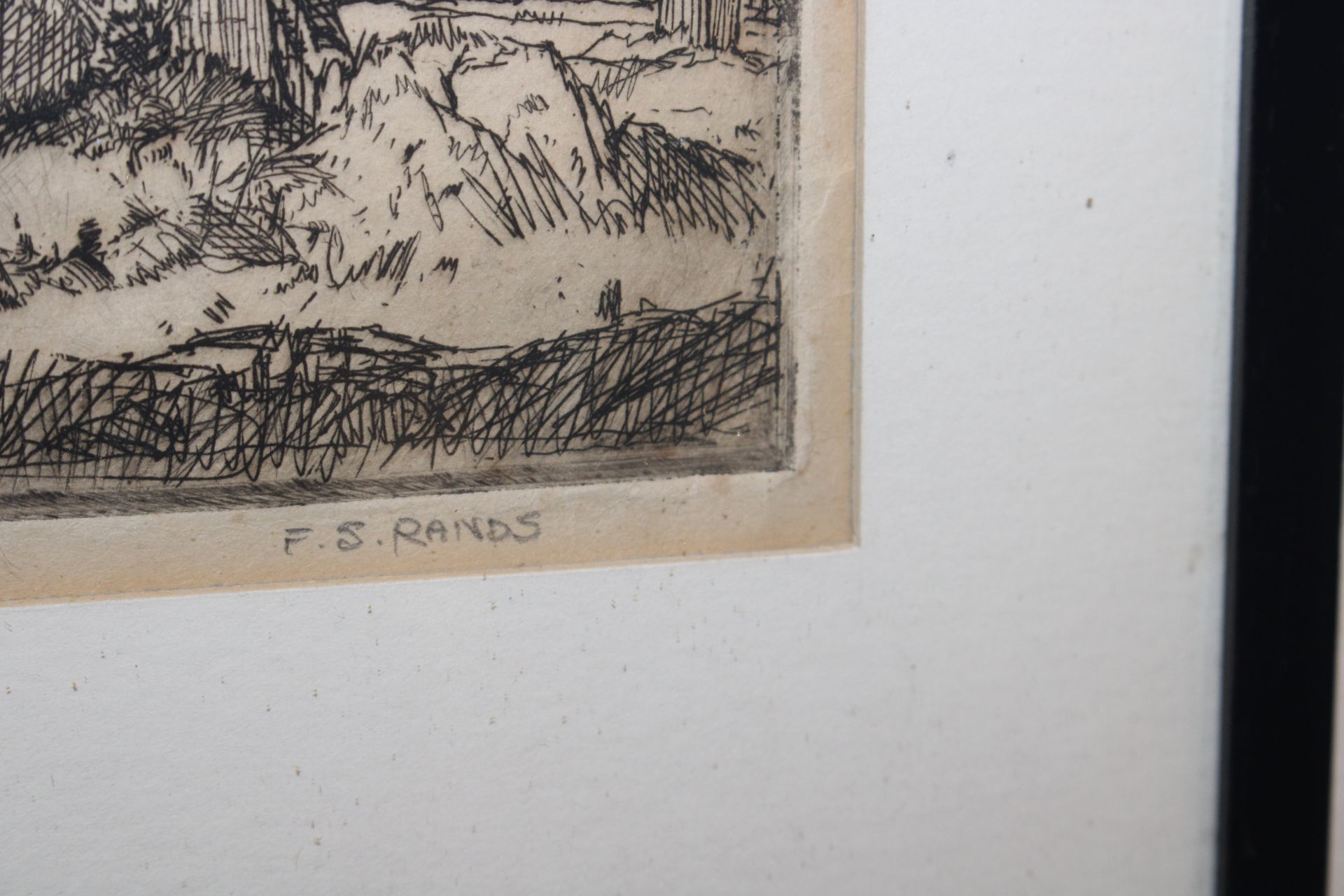F.S. Rands, pencil signed etching Walberswick - Image 4 of 4