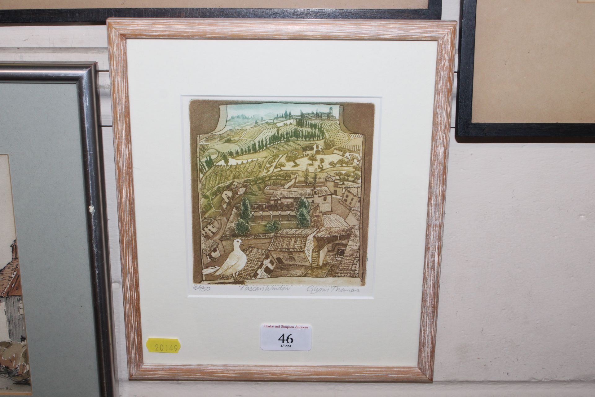 Glynn Thomas Signed limited edition etching "A Tus