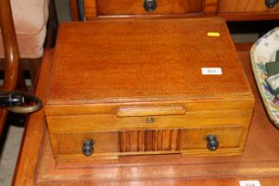 A 20th Century oak cutlery canteen