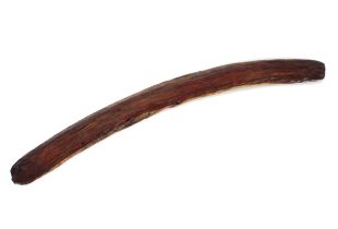 An Aboriginal boomerang with incised carving and s