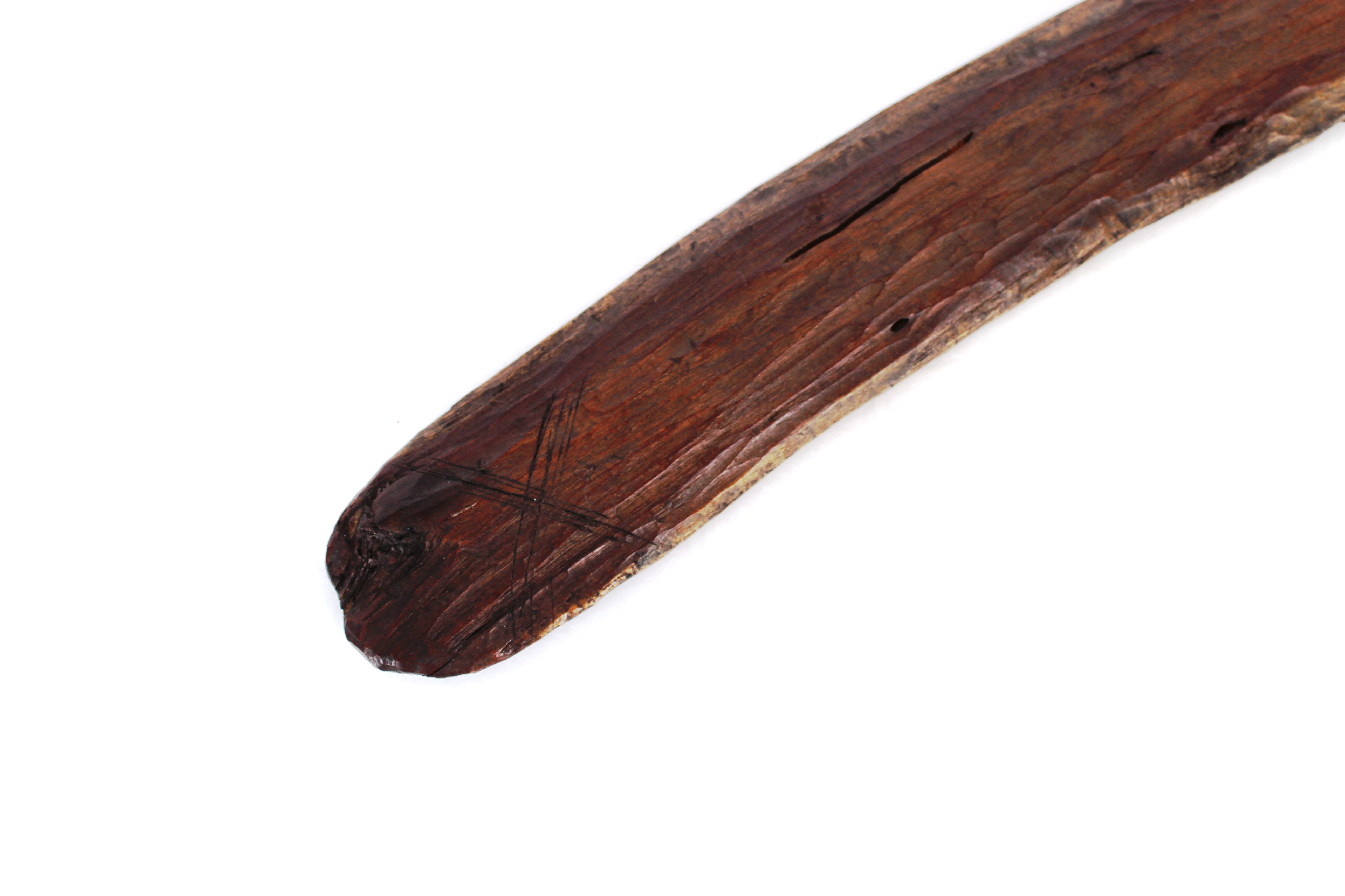 An Aboriginal boomerang with incised carving and s - Image 6 of 6