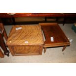 A 19th Century mahogany commode and a bed tray