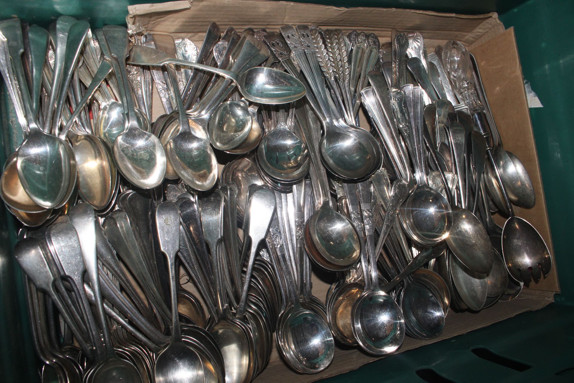 Three crates of plated flatware to include "Kings" - Image 3 of 14