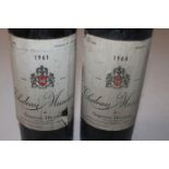 Two bottles of Chateau Musar 1961 and 1964