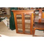 A 19th Century mahogany glazed bookcase top with t