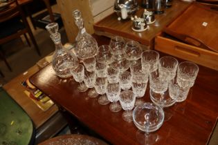 A quantity of various cut glass table ware to incl