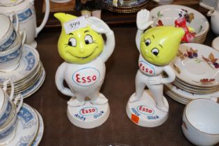 A pair of reproduction Esso advertising money boxe