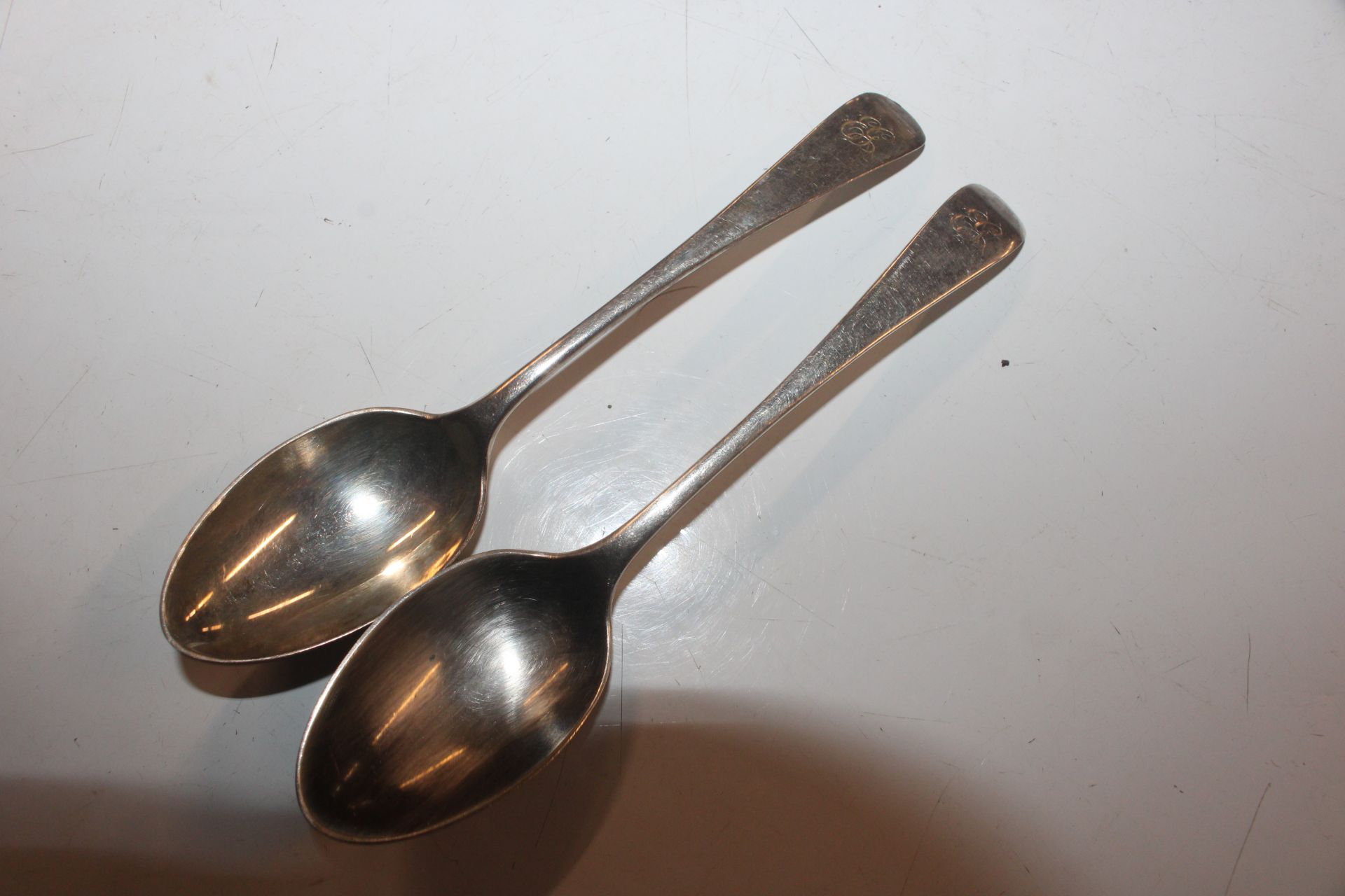 A silver cigarette case; two silver teaspoons; fou - Image 2 of 16