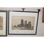 F.S. Rands, pencil signed etching Walberswick