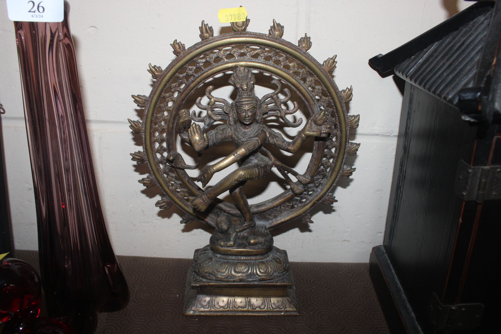 An Indian brass study of a Buddhist Shieba dancing - Image 4 of 5