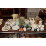 A large quantity of various china and table glassw