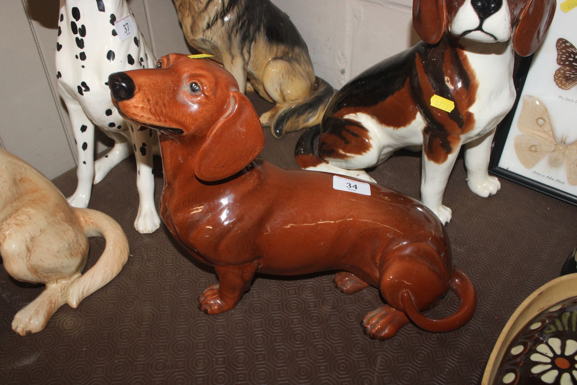 A Beswick model of a Dachshund