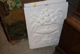 A pair of plaster wall plaques