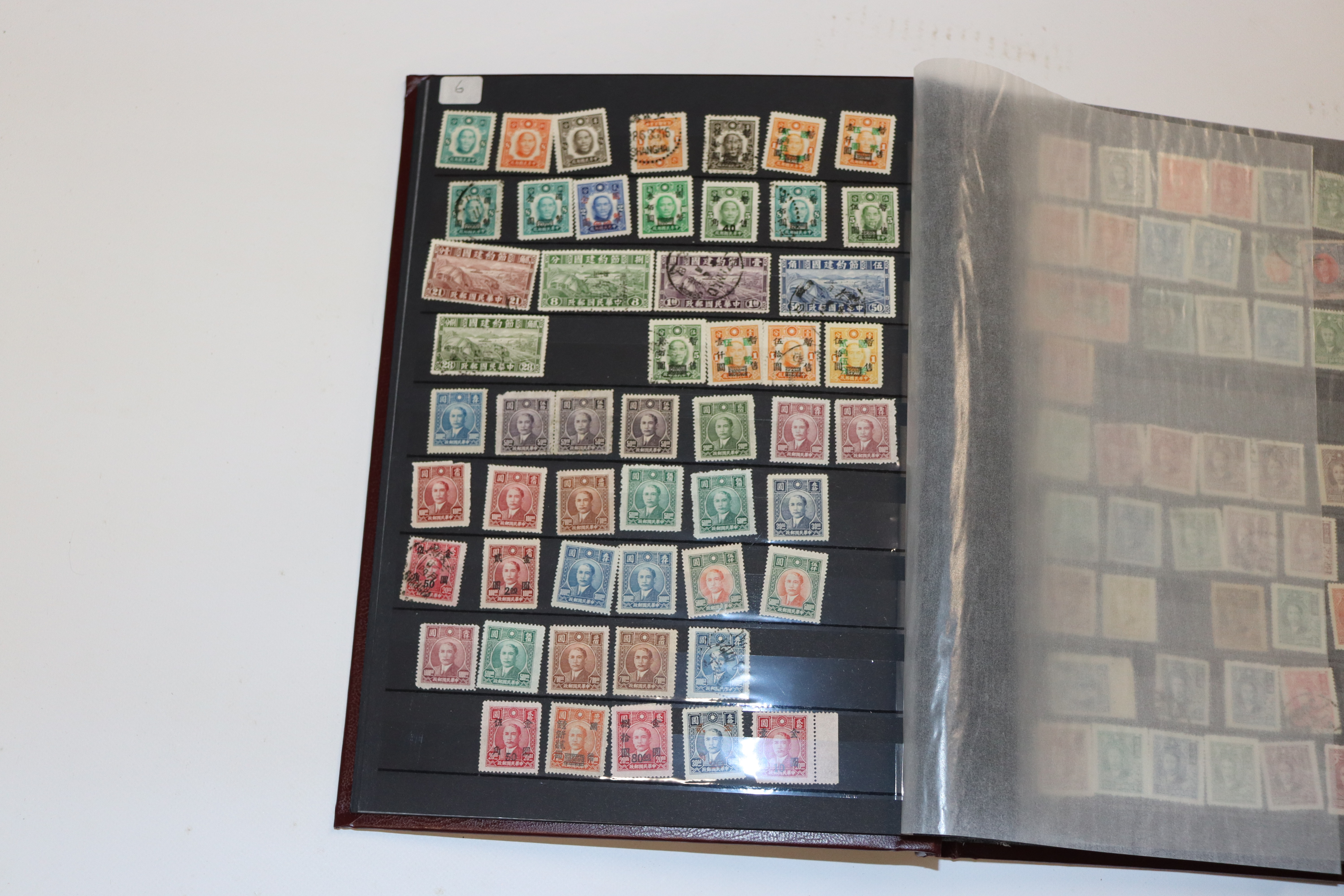 A Chinese stock book of stamps, mainly pre WWII in - Image 7 of 47