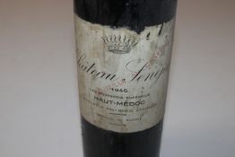 A bottle of 1945 Chateau Senejac