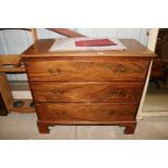 A 19th Century mahogany three drawer chest