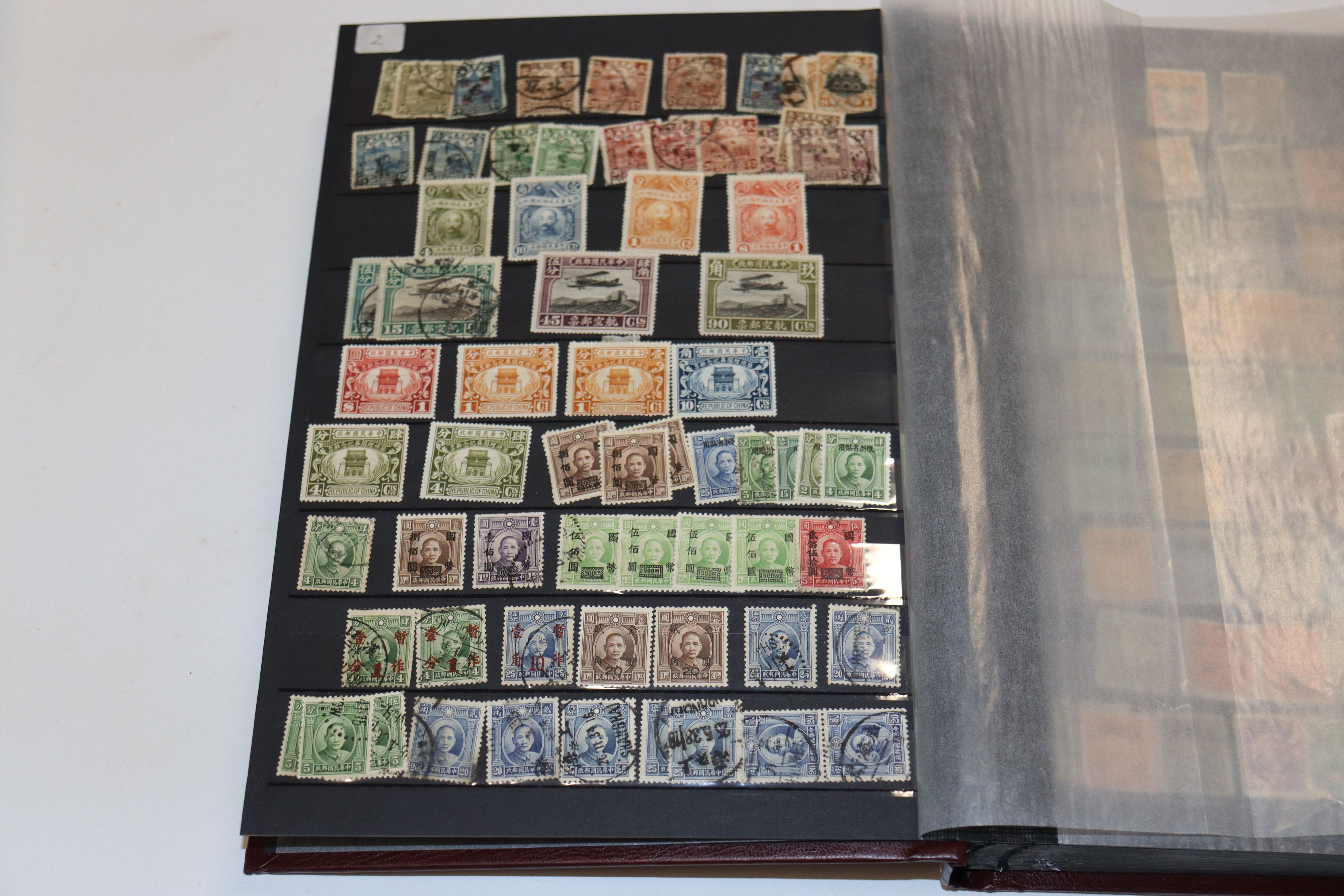 A Chinese stock book of stamps, mainly pre WWII in - Image 3 of 47