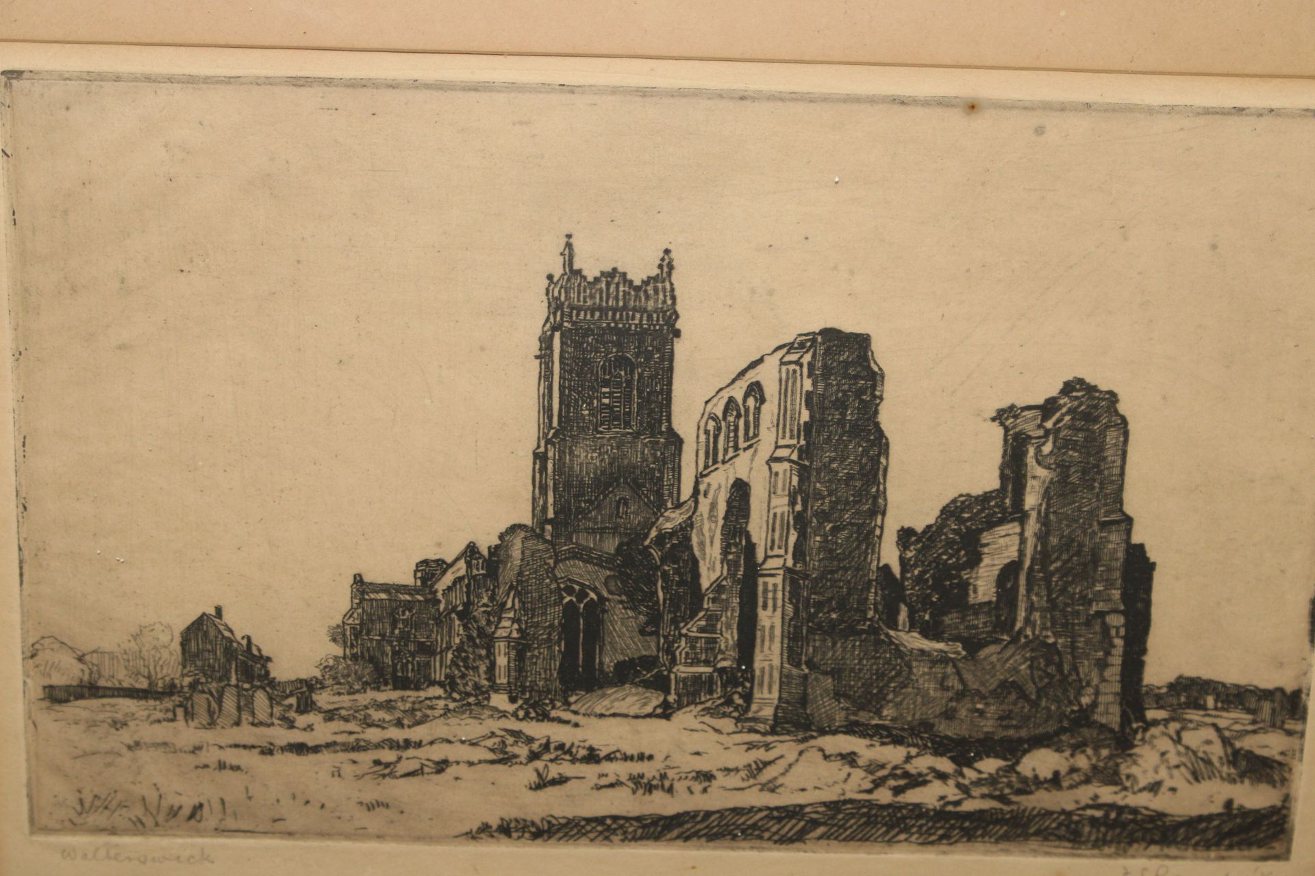 F.S. Rands, pencil signed etching Walberswick - Image 2 of 4