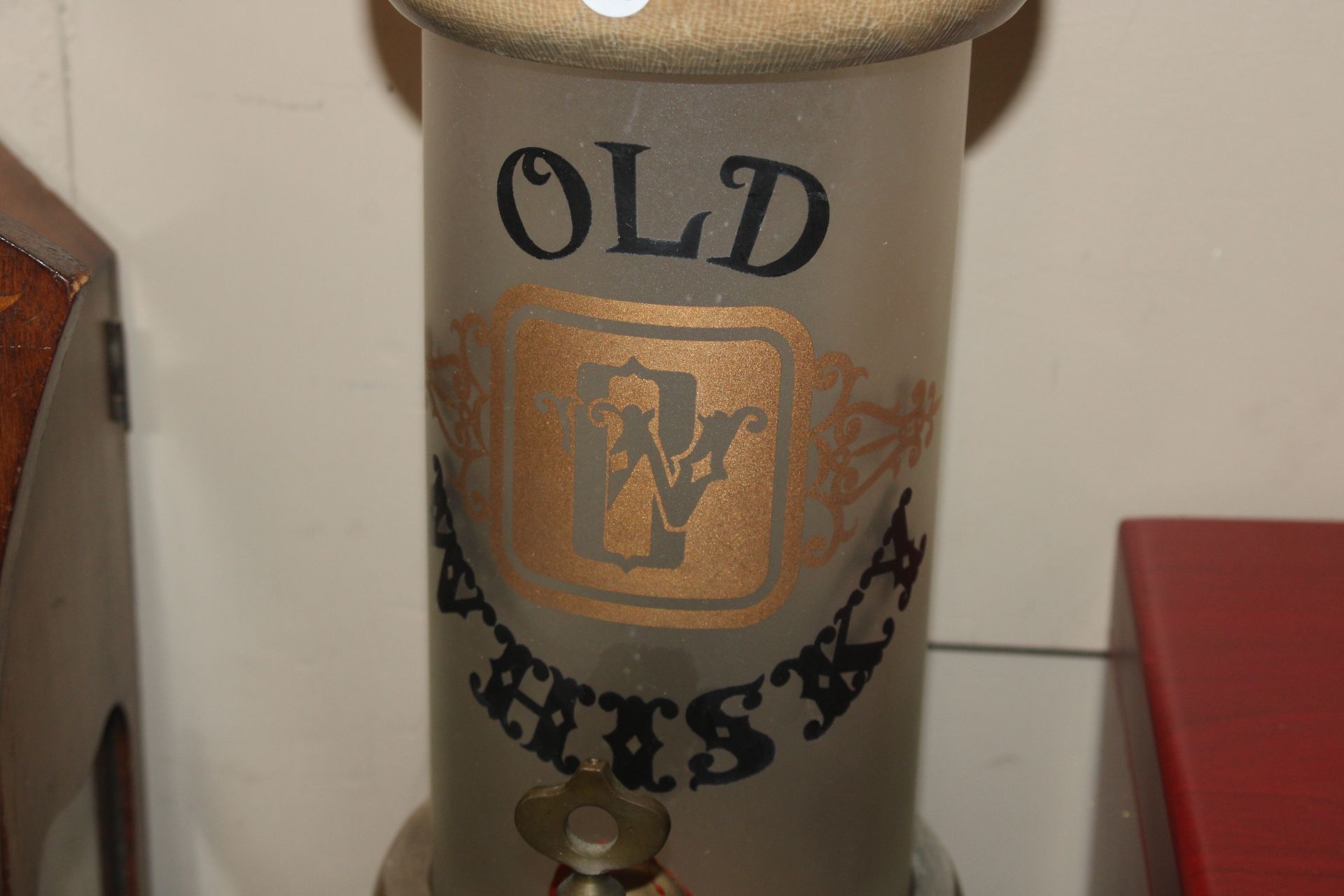 An old Whisky advertising dispenser with brass tap - Image 2 of 3