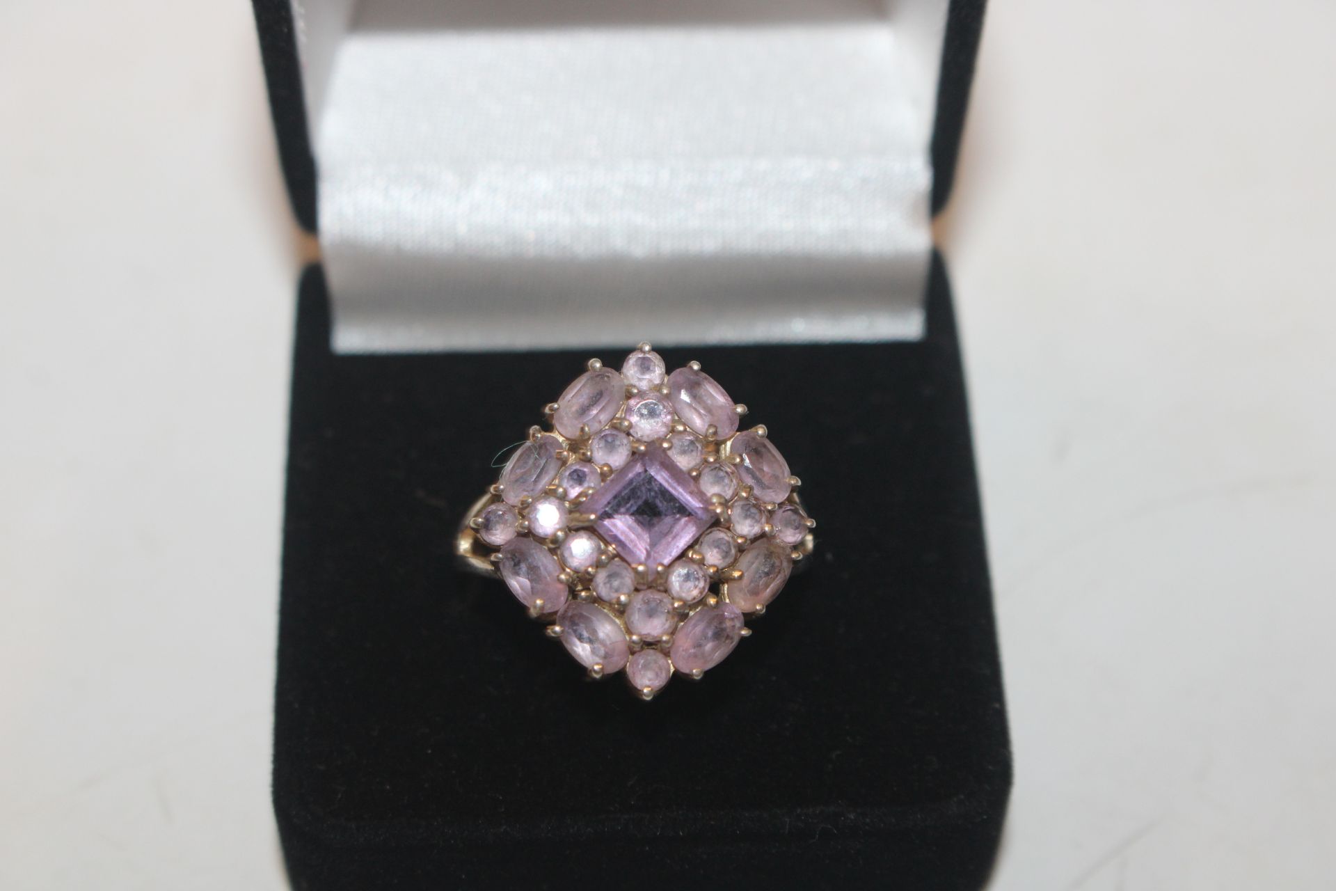 A 925 silver and amethyst set ring - Image 2 of 4