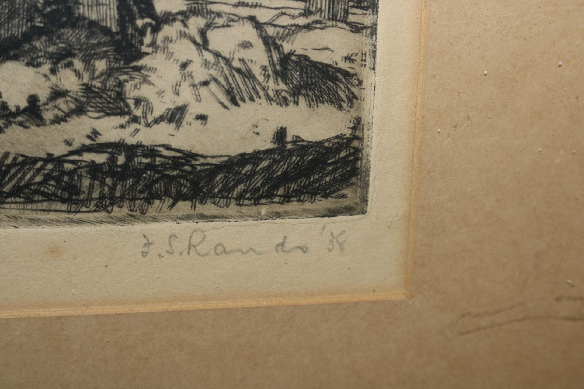 F.S. Rands, pencil signed etching Walberswick - Image 4 of 4