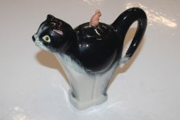 A Carlton ware teapot in the form of a cat