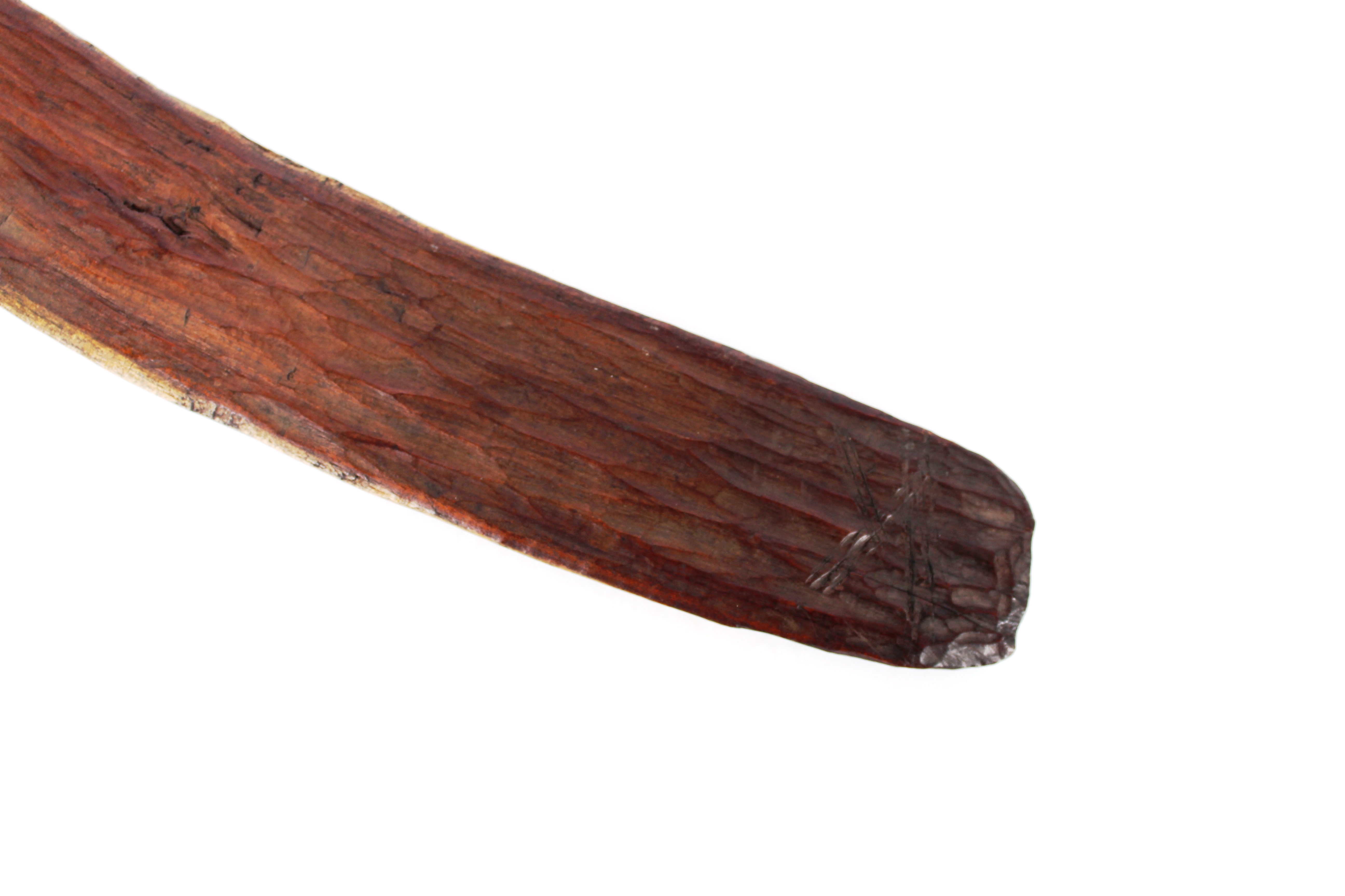 An Aboriginal boomerang with incised carving and s - Image 4 of 6