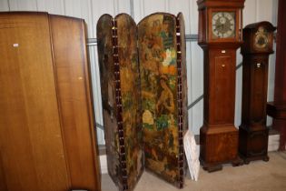 A Victorian scrap work screen