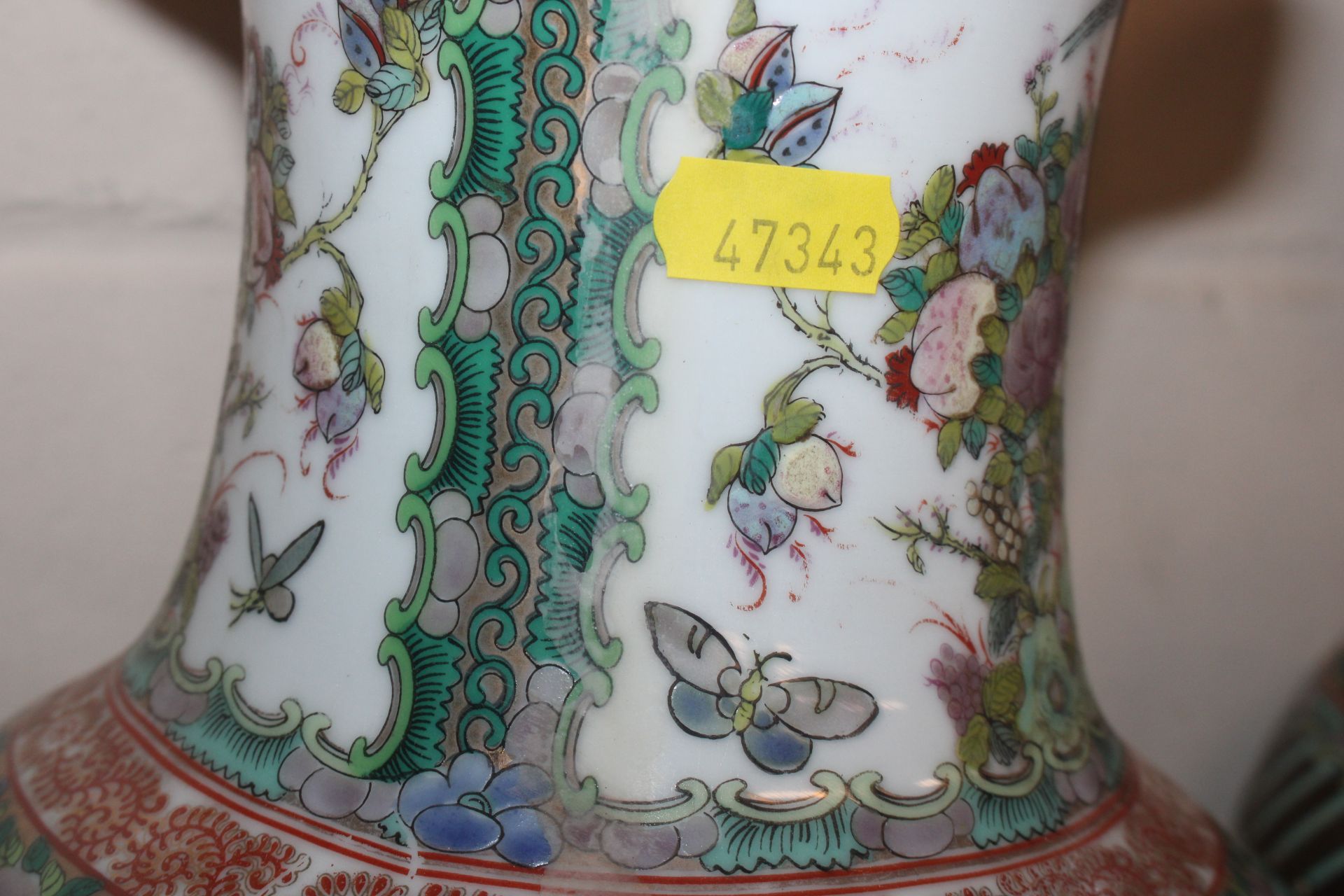 A pair of Canton baluster vases decorated in the t - Image 10 of 13
