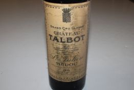 A bottle of Chateau Talbot 1959