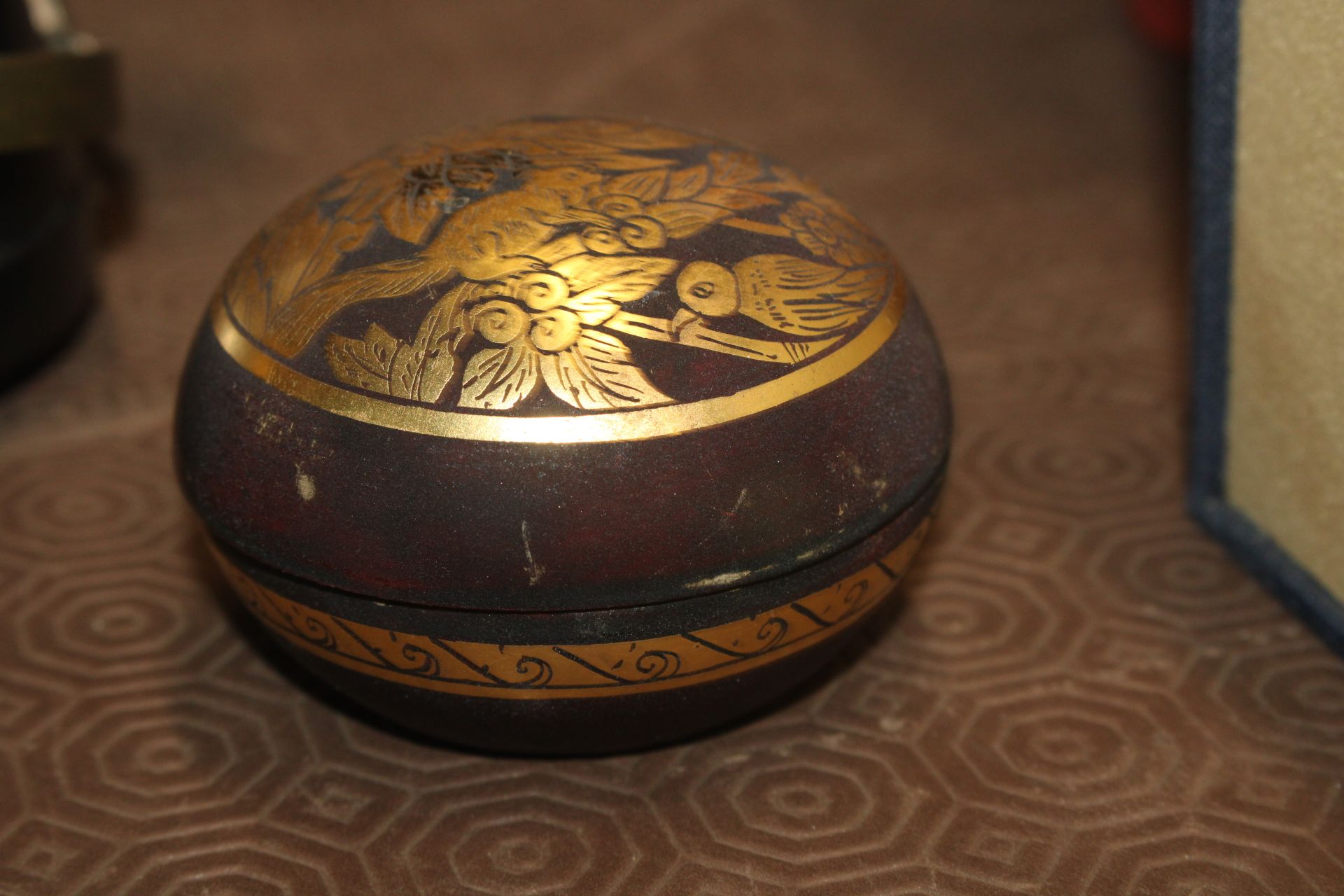A Chinese ginger jar and cover; a circular box wit - Image 5 of 10